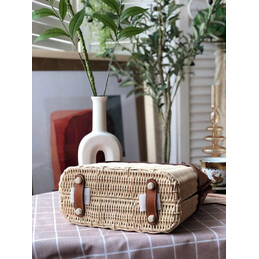 Replica Hermes Tan Wicker Bolide Picnic 24 Bag