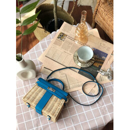 Replica Hermes Blue Wicker Kelly Picnic 20 Bag