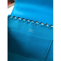 Replica Hermes Blue Wicker Kelly Picnic 20 Bag