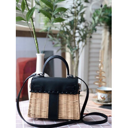 Replica Hermes Black Wicker Kelly Picnic 20 Bag