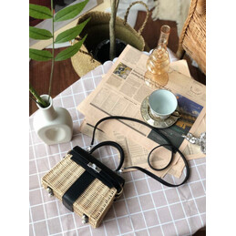 Replica Hermes Black Wicker Kelly Picnic 20 Bag