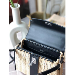 Replica Hermes Black Wicker Kelly Picnic 20 Bag