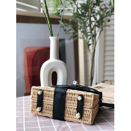 Replica Hermes Black Wicker Kelly Picnic 20 Bag