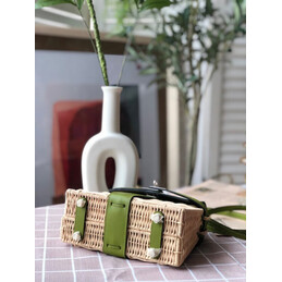 Replica Hermes Green Wicker Kelly Picnic 20 Bag