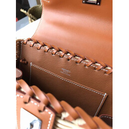 Replica Hermes Brown Wicker Kelly Picnic 20 Bag