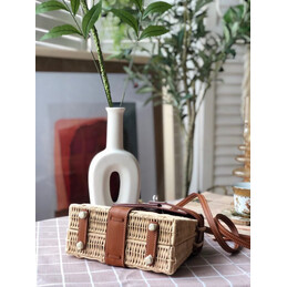 Replica Hermes Brown Wicker Kelly Picnic 20 Bag