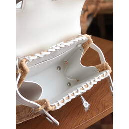 Replica Hermes White Wicker Kelly Picnic 20 Bag