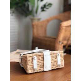 Replica Hermes White Wicker Kelly Picnic 20 Bag