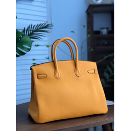 Replica Hermes Yellow Blue Stripe Birkin 35 Bag