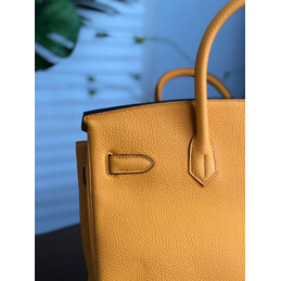 Replica Hermes Yellow Blue Stripe Birkin 35 Bag