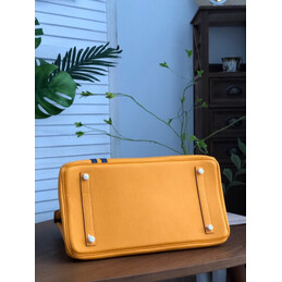 Replica Hermes Yellow Blue Stripe Birkin 35 Bag