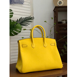 Replica Hermes Yellow Red Stripe Birkin 35 Bag