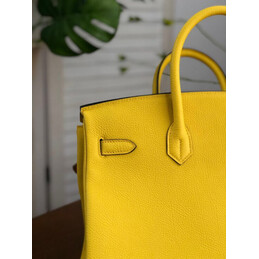 Replica Hermes Yellow Red Stripe Birkin 35 Bag