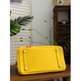 Replica Hermes Yellow Red Stripe Birkin 35 Bag