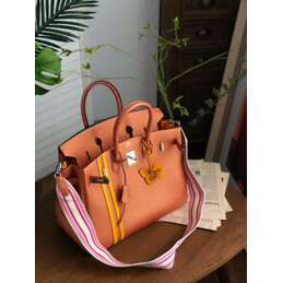 Replica Hermes Tan Yellow Stripe Birkin 35 Bag