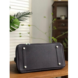 Replica Hermes Black Green White Stripe Birkin 35 Palladium Hardware Bag
