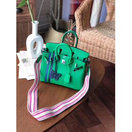 Replica Hermes Green Birkin 25 Palladium Hardware Bag