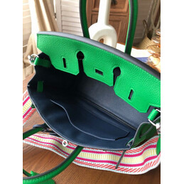 Replica Hermes Green Birkin 25 Palladium Hardware Bag