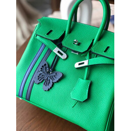 Replica Hermes Green Birkin 25 Palladium Hardware Bag