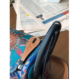 Replica Hermes Black Multicolor Print Lindy 26 Bag
