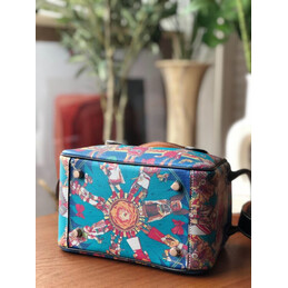 Replica Hermes Black Multicolor Print Lindy 26 Bag