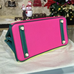 Replica Hermes Pink Colorblock Birkin 35 Bag