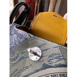Replica Hermes Gray Green Print Lindy 26 Bag
