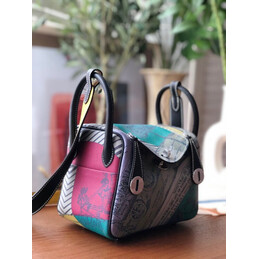 Replica Hermes Gray Green Print Lindy 26 Bag