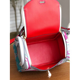 Replica Hermes White Multicolor Print Lindy 26 Bag