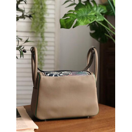 Replica Hermes Green Multicolor Print Lindy 26 Bag