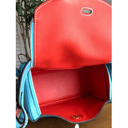 Replica Hermes Blue Multicolor Print Lindy 26 Bag