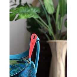 Replica Hermes Blue Multicolor Print Lindy 26 Bag