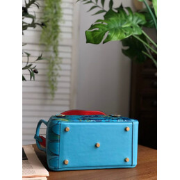 Replica Hermes Blue Multicolor Print Lindy 26 Bag