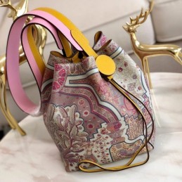 Replica Hermes Beige Pink Print Licol 17 Bag