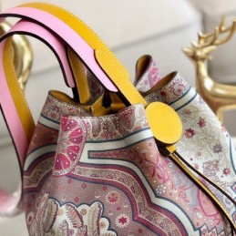 Replica Hermes Beige Pink Print Licol 17 Bag