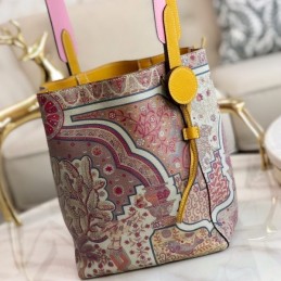 Replica Hermes Beige Pink Print Licol 17 Bag