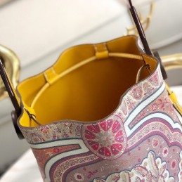 Replica Hermes Beige Pink Print Licol 17 Bag