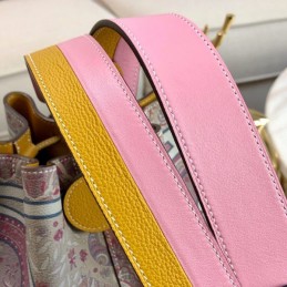Replica Hermes Beige Pink Print Licol 17 Bag
