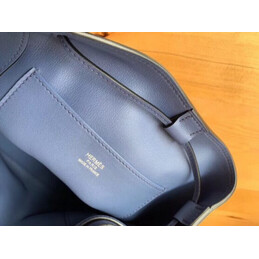 Replica Hermes Blue Yellow Strap Print Licol 17 Bag