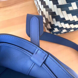 Replica Hermes Blue Yellow Strap Print Licol 17 Bag