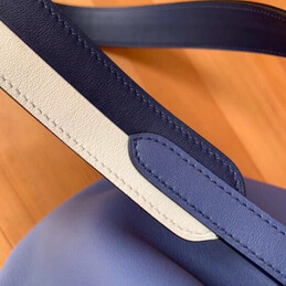 Replica Hermes Blue Yellow Strap Print Licol 17 Bag
