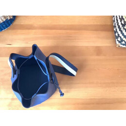 Replica Hermes Blue Yellow Strap Print Licol 17 Bag