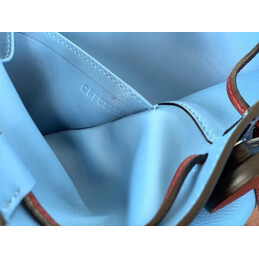 Replica Hermes Light Blue Red Strap Licol 17 Bag
