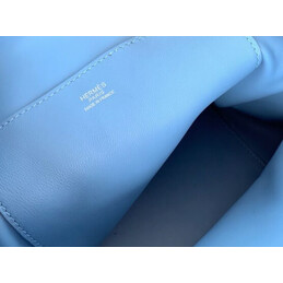 Replica Hermes Light Blue Red Strap Licol 17 Bag