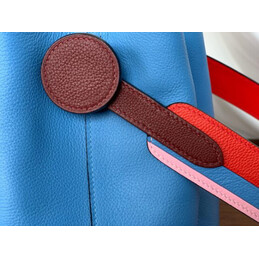 Replica Hermes Light Blue Red Strap Licol 17 Bag