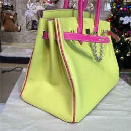 Replica Hermes Yellow Fuchsia Birkin 35 Bag