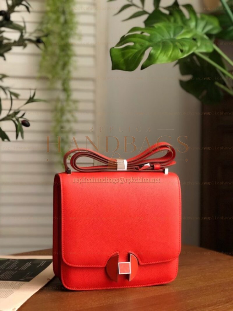 Replica Hermes Red 2002 20 Palladium Hardware Bag