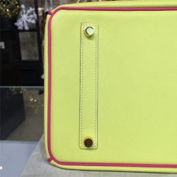 Replica Hermes Yellow Fuchsia Birkin 35 Bag