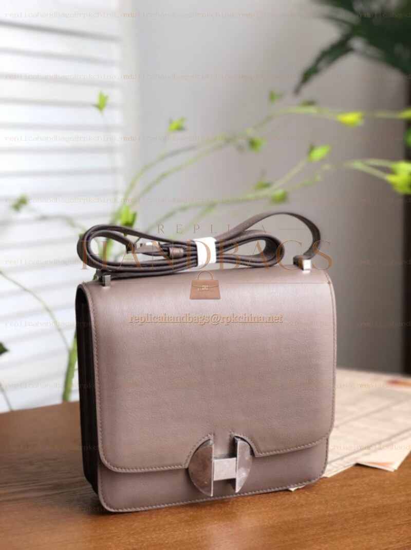 Replica Hermes Taupe 2002 20 Palladium Hardware Bag