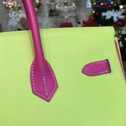 Replica Hermes Yellow Fuchsia Birkin 35 Bag